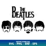 the beatles vector silhouette svg