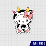 Cow Hello Kitty Svg Cut File