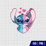 Half Disney Stitch And Angel SVG
