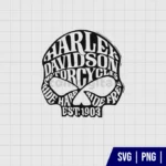 Harley Davidson Motorcycles Skull SVG Cut File