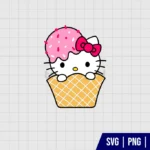 Hello Kitty Ice Cream SVG