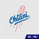 Ohtani Los Angeles Dodgers Logo SVG