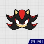 Shadow The Hedgehog Face SVG