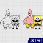 Spongebob and Patrick SVG Cut Files