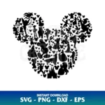 disney characters mickey head svg cricut
