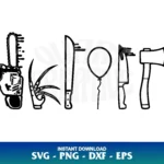 Horror Movie Weapons SVG Cricut