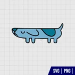 Bluey Long Dog SVG Vector