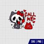 Hello Kitty Scream Call Me SVG Vector