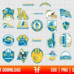 Los Angeles Chargers Logo SVG Bundle