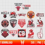 NBA Chicago Bulls logo SVG Bundle