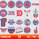 NBA Detroit Pistons Logo SVG Bundle Vector Cricut
