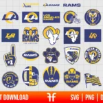 NFL Los Angeles Rams Logo SVG Bundle