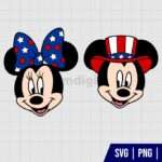 Patriotic Minnie & Mickey Mouse SVG Vector