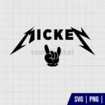 Rock and Roll Mickey Mouse SVG Cut File