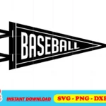 baseball pennant flag svg