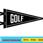 golf pennant svg