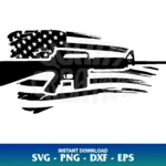 rifle american flag svg