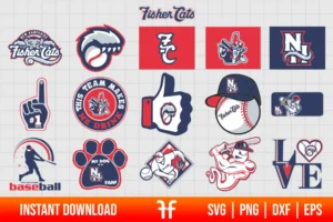 New Hampshire Fisher Cats Logo SVG Bundle