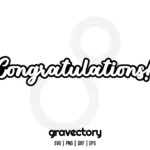 congratulations cake topper svg free