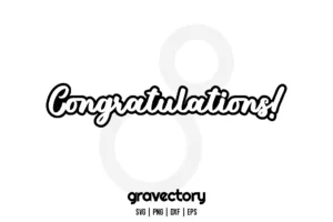 congratulations cake topper svg free