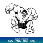hulk outline svg cricut
