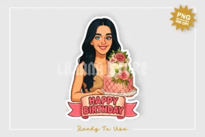 katy perry cartoon birthday cake topper