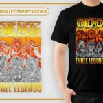 One Piece Three Legends Tshirt Design PNG