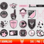 MLS Inter Miami CF SVG Bundle