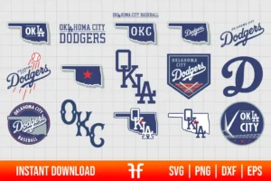 Oklahoma City Dodgers Logo SVG Bundle