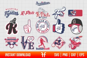 Reading Fightin Phils Logo SVG Bundle