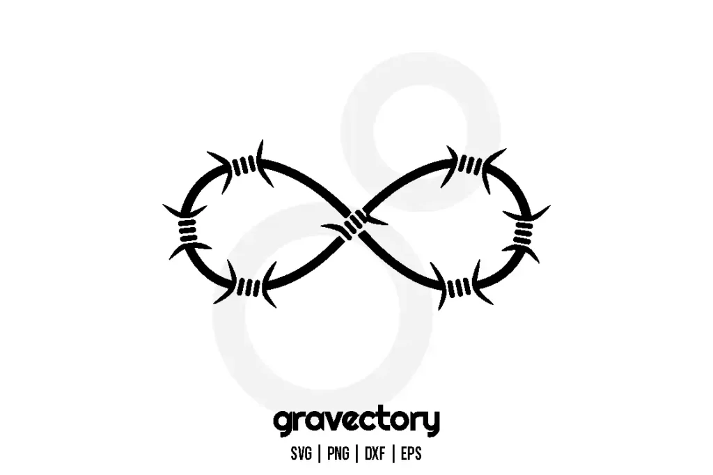 barbed wire infinity symbol svg free