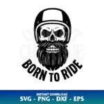 born to ride skull svg cricut