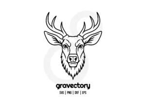 deer head outline svg free
