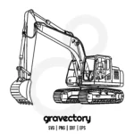 excavator outline svg free