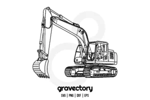 excavator outline svg free