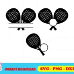 Padel Racket Monogram SVG Cricut