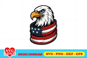 usa flag eagle svg vector