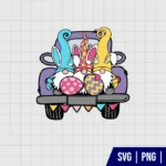 Easter Truck Gnomes SVG