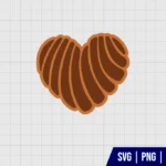 Heart Cake SVG Concha Hello Kitty SVG