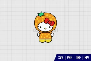 Hello Kitty Orange SVG