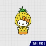 Hello Kitty Pineapple SVG Vector