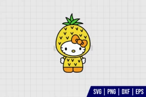 Hello Kitty Pineapple SVG Vector