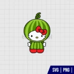 Hello Kitty Watermelon SVG Vector