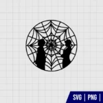 Wednesday And Enid Sinclair Outline SVG