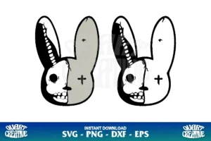 bad bunny skull svg cricut