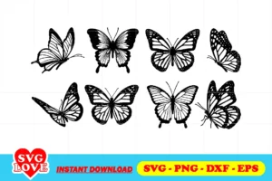 butterfly clipart svg bundle