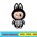 labubu skeleton costume svg
