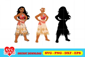 moana clipart svg layered