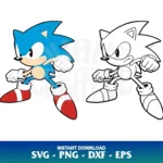 Sonic Vector SVG Cricut