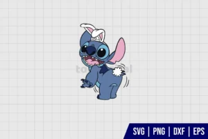 Easter Bunny Stitch SVG Vector